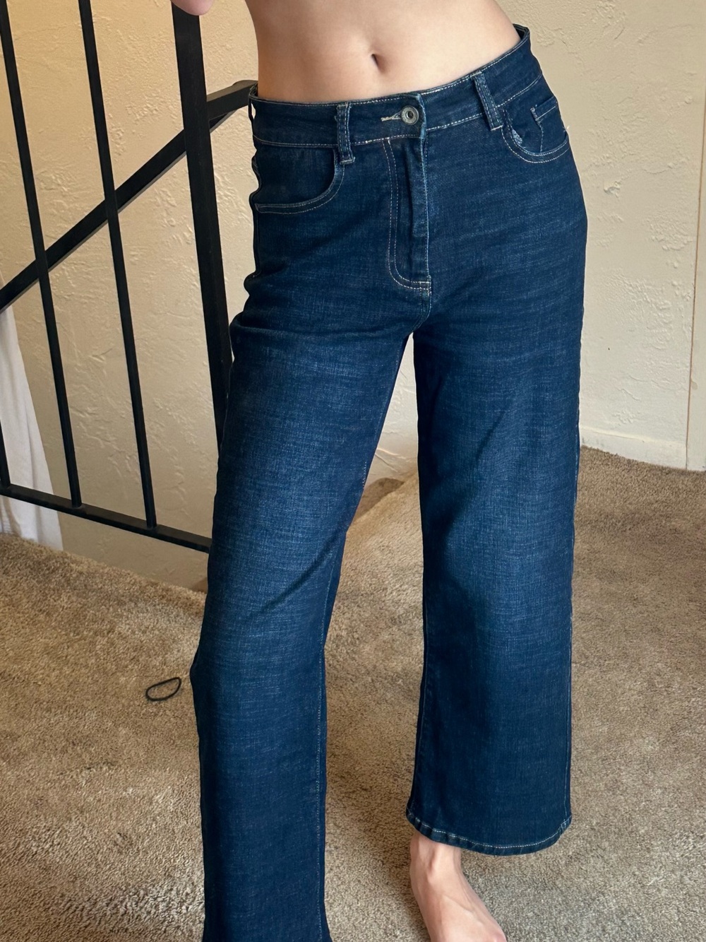 Q2 Dark Indigo Wide-Leg Jeans